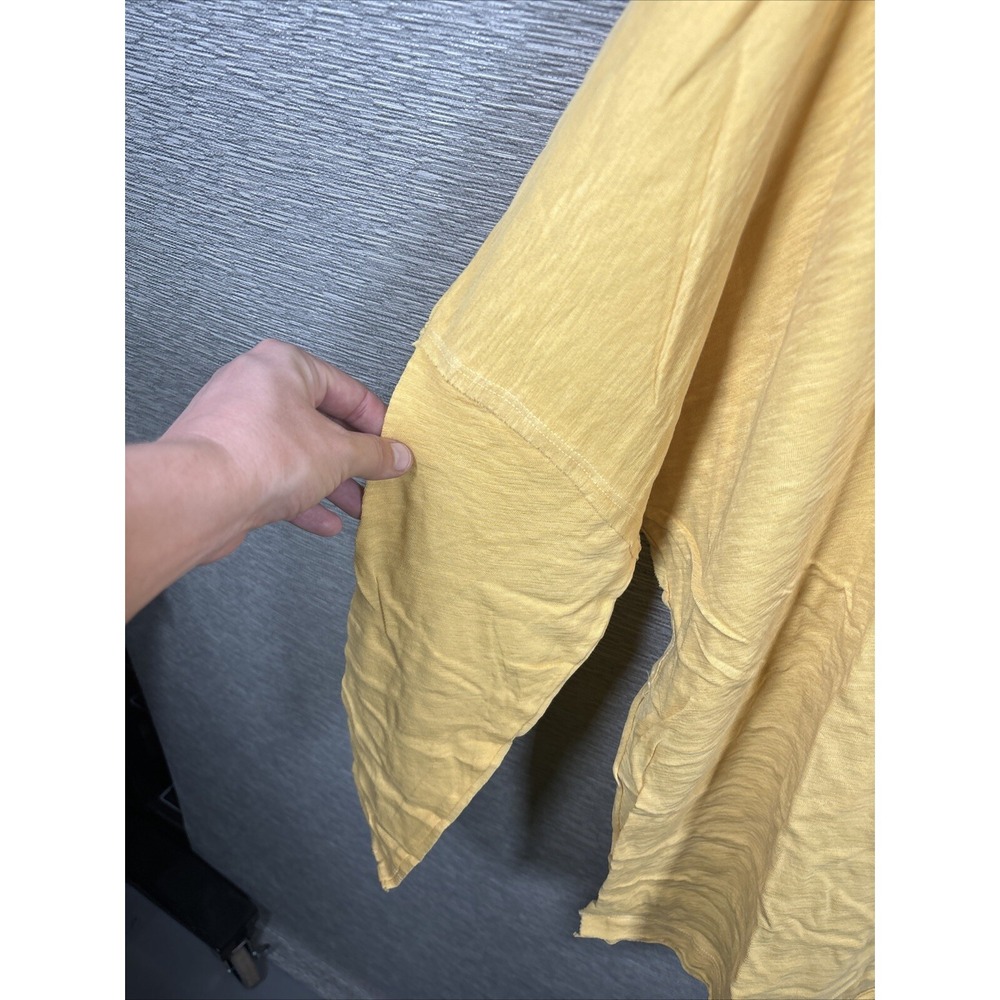 NEW Free People Women's On My Mind V-Neck Long Sleeve Shirt Camel/Yellow Size S - Picture 5 of 12